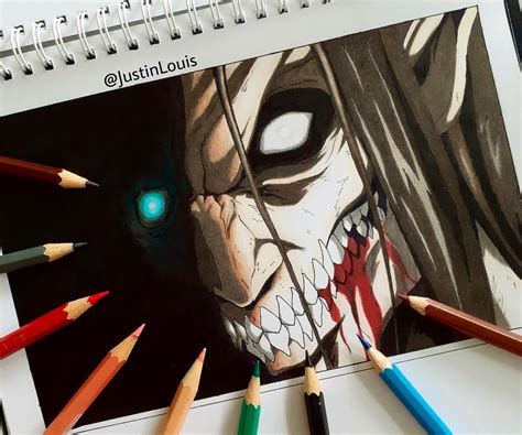 attack of titan art|attack on titan drawing style.